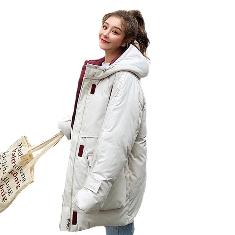 Пальто Новое Женское зимнее корейское свободное короткое хлопковое пальто
