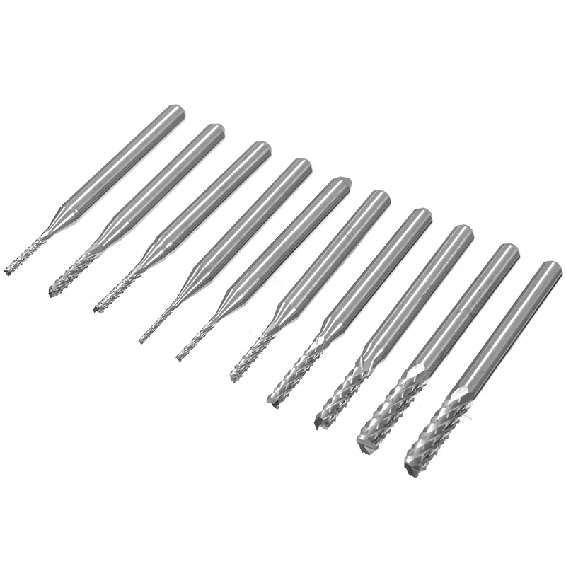 Концевая фреза карбидная 3 175 мм 1/8 дюйма 10 шт.|drill bit|cnc drillcnc drill bits |