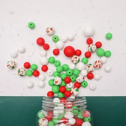 Baby food grade silicone Teether Beads Round Beads Baby Chewable Teething Beads silicone teether for diy gift toy