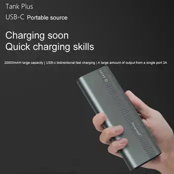 

Powerseed Tank Plus QC3.0 12000mAH Dual USB Output Power Bank With LED Light External Battery Pack Travel To Carry for Cellphone