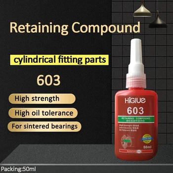 

Higlue 603 Oil Tolerant Retaining Compound Anaerobic Sealant Universal High Strength Soild Glue