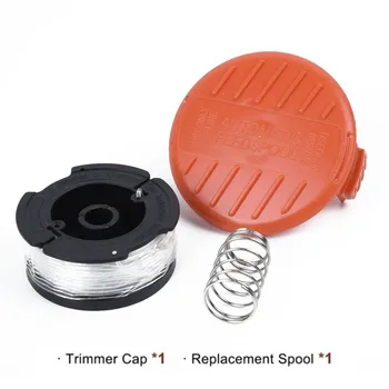 

For Black&Decker Spare String Trimmer Strimmer Orange Cover Cap+Spool And Line*3