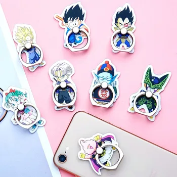 

Phone Ring Goku Vegeta Mobile Phone Holder Dragon Ball Z 360 Degree Smart Phone Finger Ring Stand figure toys gift