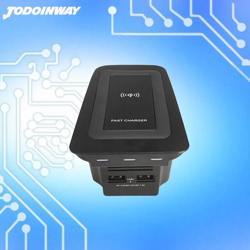 

Car qi wireless charger for Volvo XC90 XC60 C60 V60 2019 cordless charging board V90 S90 2018 fast charge embedded for iphone se