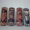 Thai Wood Carving Mask Wall Hanging Retro Wooden Crafts Home Bar Club Wall Decoration Wooden Retro Facebook Pendant 4