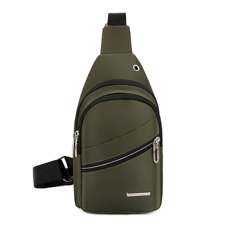 PUI men TIUA мужские сумки через плечо качественные сумки через плечо нагрудная сумка USB с отверстием для наушников дизайнерская посылка Back Pack - Цвет: green 4 not USD