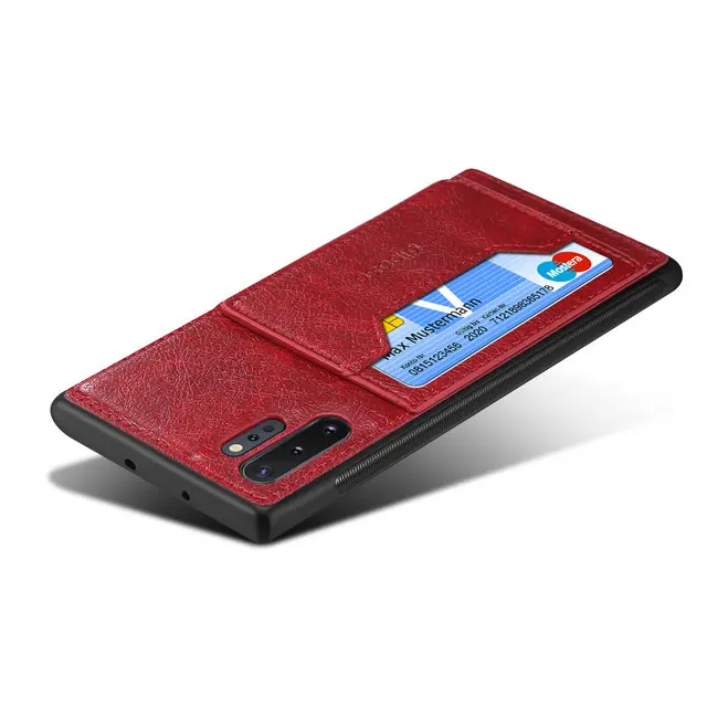 Note10 5G слот для карт для Coque Samusng Note 10 Plus Чехол samsung Note 10 Чехол Флип Etui для samsung Galaxy Note 10 Plus 10+ чехол - Цвет: Красный