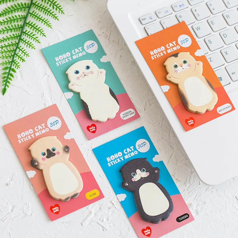 

Cartoon Cat Sticky Memo Post Pad Marker It Note Planner Stickers Cute Stationery Office Accessories School Supplies