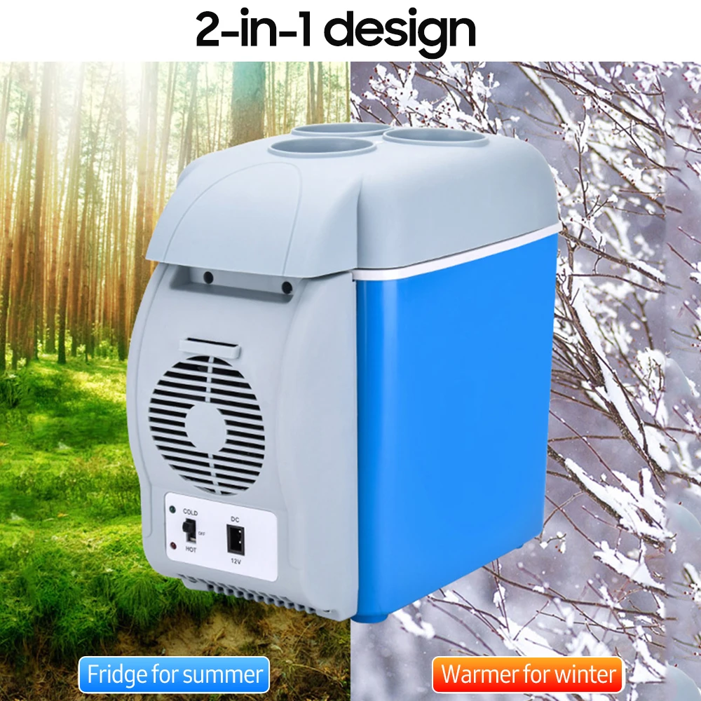 12V Car Refrigerator 7.5L Mini Portable Car Fridge & Warmer for Road Trip Travel Camping Fishing mini fridge for car