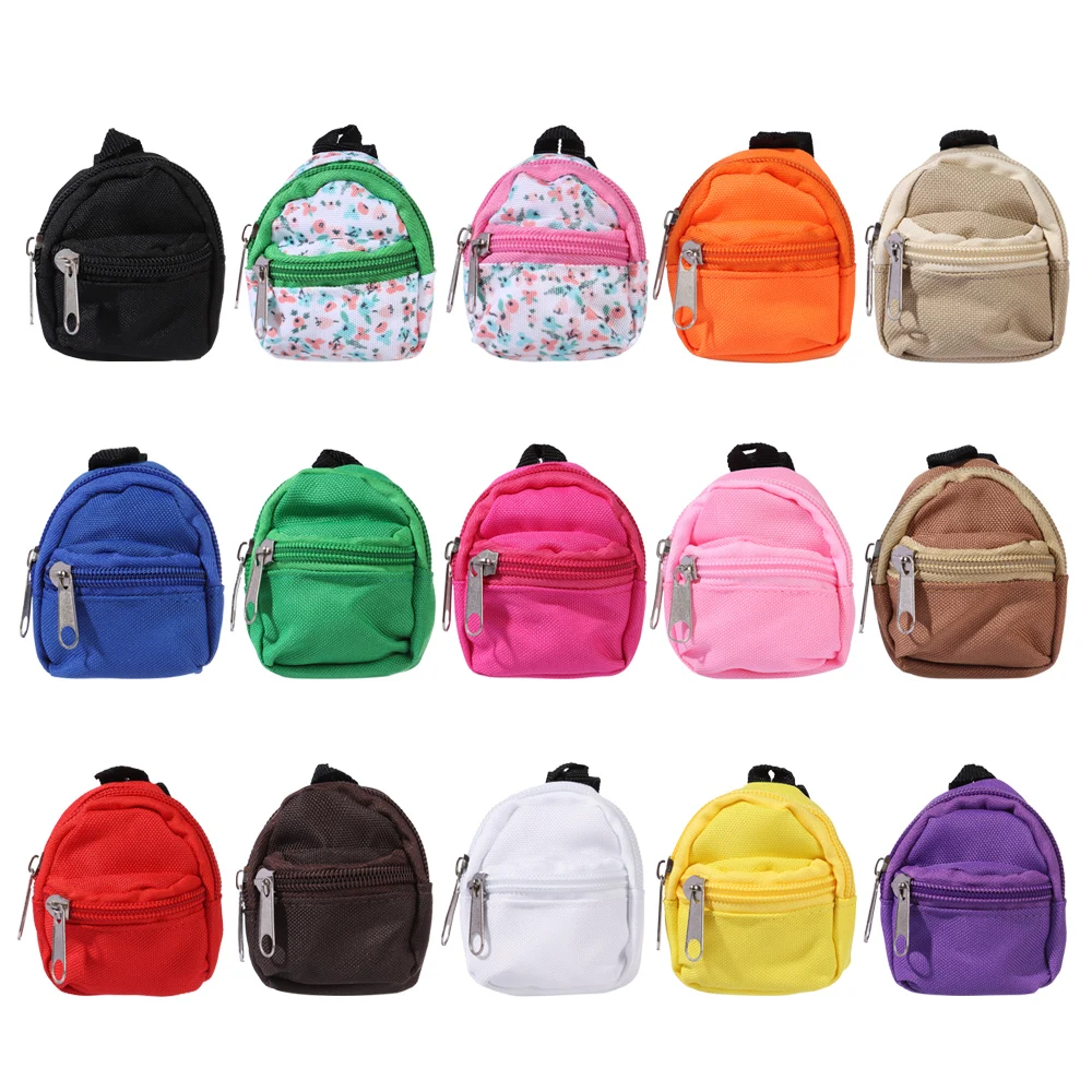 Cute Mini Backpack Miniature Doll Bag Toys For 1/6 Bjd Doll Schoolbag