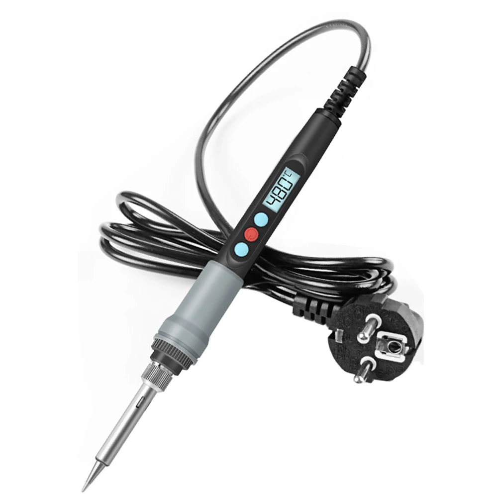 HANDSKIT 90W Constant Temperature Electric Soldering Iron180~480℃Temperature Adjustable LCD Display ℃/℉ Conversion Electric Iron soldering iron station