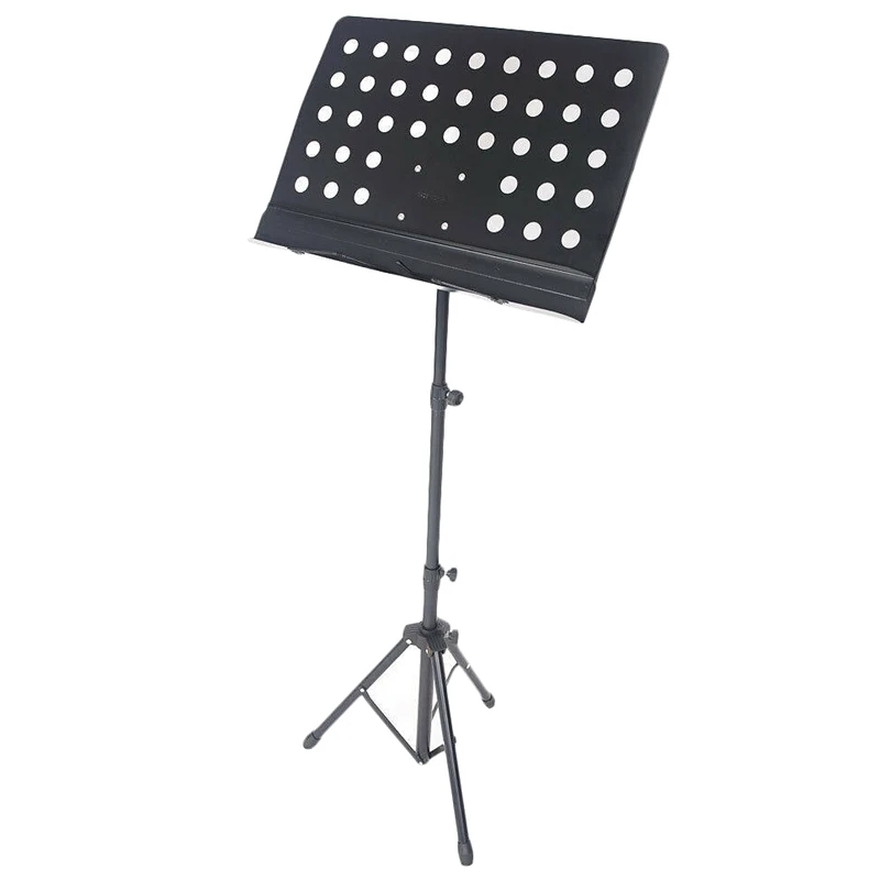49x34cm Sheet Music Stand Folding Metal Music Score Tripod Stand Holder with Widened Thickened Large Panel for All Musical Instr