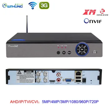 

AHD 5MP 4CH CCTV DVR NVR H.265 5 in 1 Wifi DVR Recorder Vga HDMI For CCTV Kit Security System For AHD Analog TVI CVI IP Camera