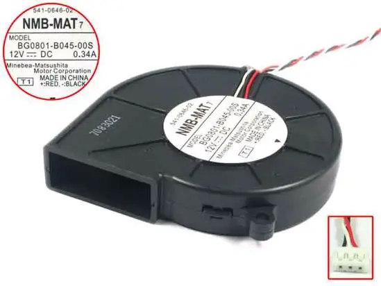 

NMB-MAT T1 DC 12V 0.34A 80x80x20 мм 3-проводной Вентилятор охлаждения сервера