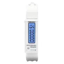 5(100A) Single Phase Din Rail MODBUS RTU Power Consumption Energy kWh Watt Meter Energy Meter