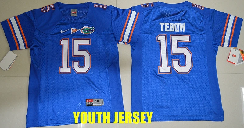 Многоцветный Новинка, высокое качество, Florida Gaters, Tim Tebow, Jeff Driskel Emmitt Smith, для молодых детей, Джерси - Цвет: Многоцветный