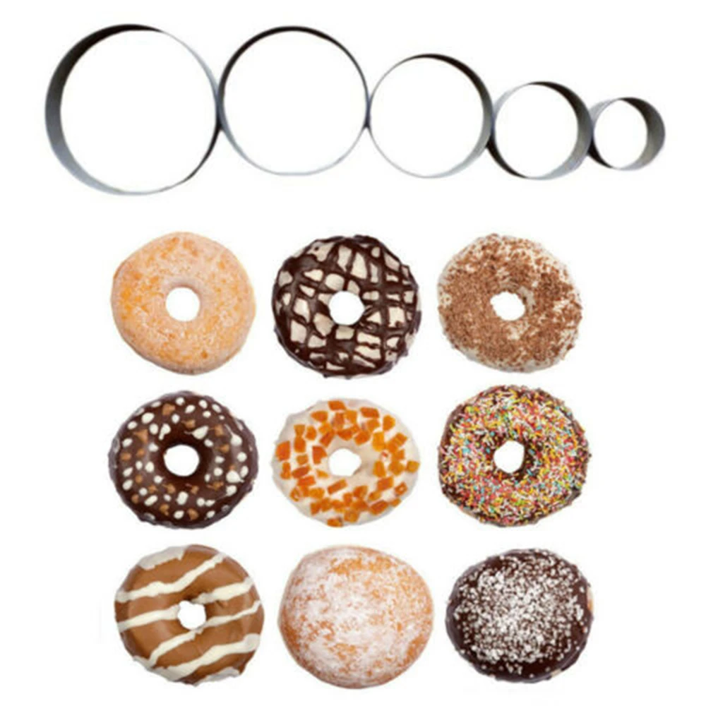 5 шт. формы для пирожных Еда Класс Нержавеющая сталь Диаметр 3/4/5/6/7 см высота 1,6 см Толщина 0,3 мм Форма для выпечки тортов