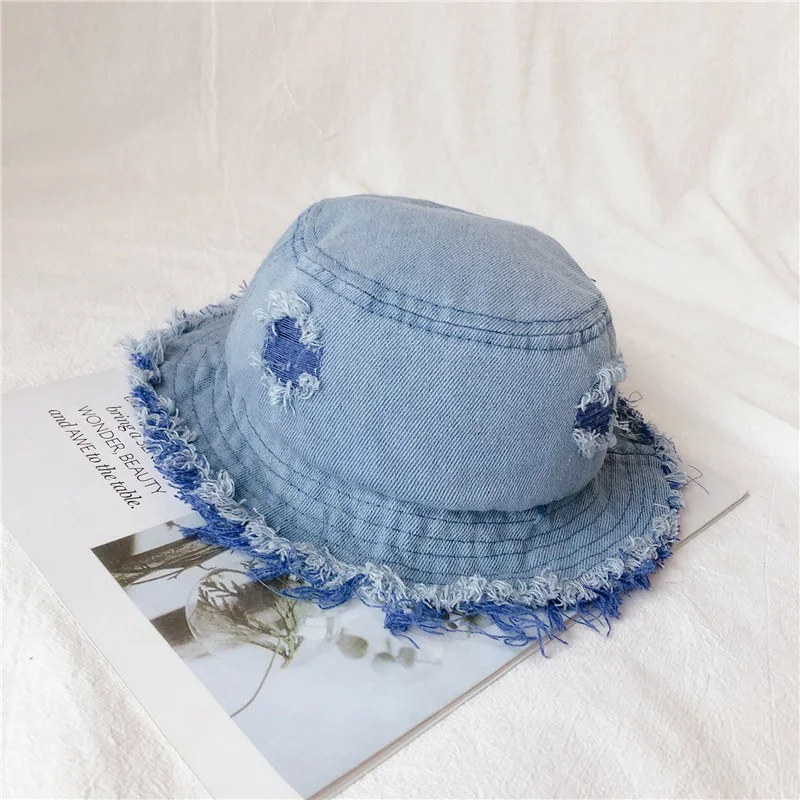 2020 Fashion Baby Hat Summer Spring Baby Cap Denim Blue Kids Hat for Girls Boys 1PC