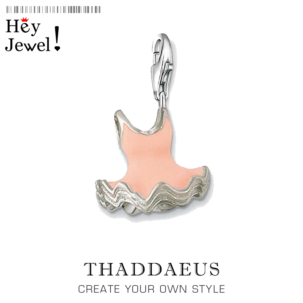 Балетная юбка Подвеска из настоящего серебра 925 пробы модные ювелирные изделия