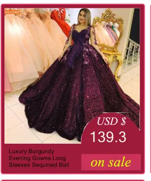 Eightale Arabic Prom Dresses 2021 Purple Vestidos De Fiesta O-Neck Appliques Belt Tulle A-Line Long Sleeves Formal Party Dress Prom Dresses