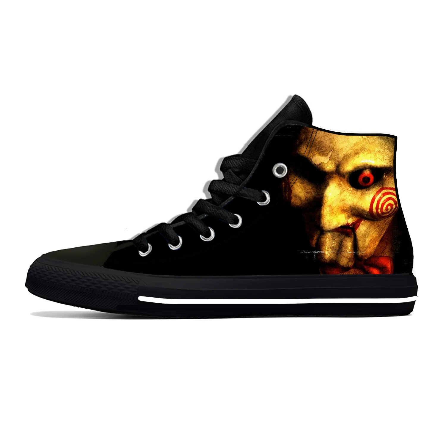 Movie Horror Scary Saw Billy Puppet Jigsaw Funny Casual Cloth Shoes