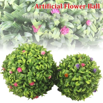 

2Pc 20cm Plastic Grass Simulation Flower Ball Grass Ball Decoration Ornaments Simulation Grass Ball