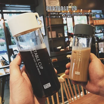 

Plastic Thermal Water Bottle Infuser Hiking Foldable Juice Glass Bottle Space Gym Outdoor Bouteille Verre Home Decor JJ60SP