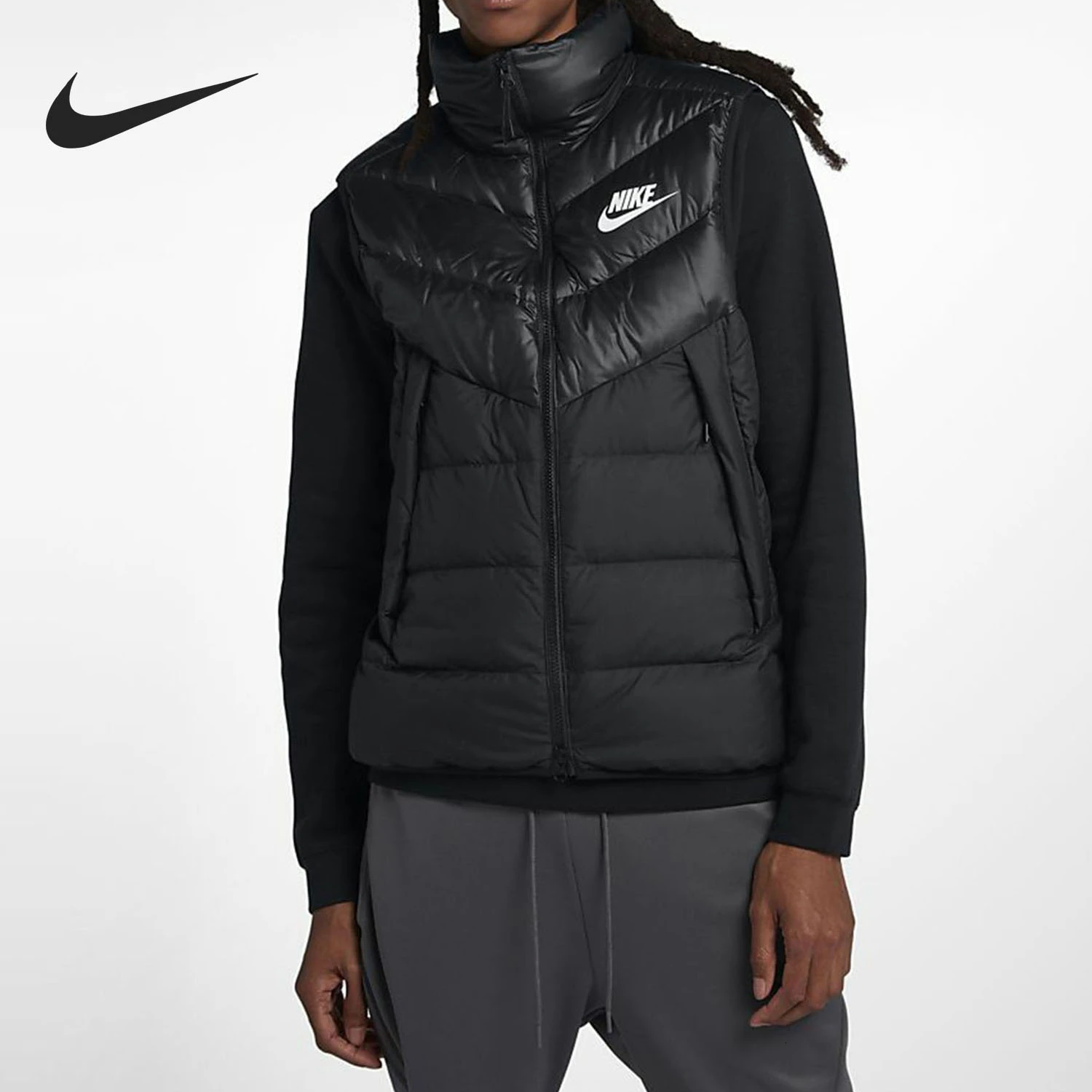 

Nike Winter Down Sports Vest Windbreak Warm Stand Collar Down Vest 928860-687