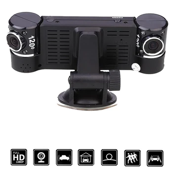 

Dual Lens Rotate 120 degree 2.7'' F600 Camcorder 16:9 HD Display DVR Car Digital Video Recorder