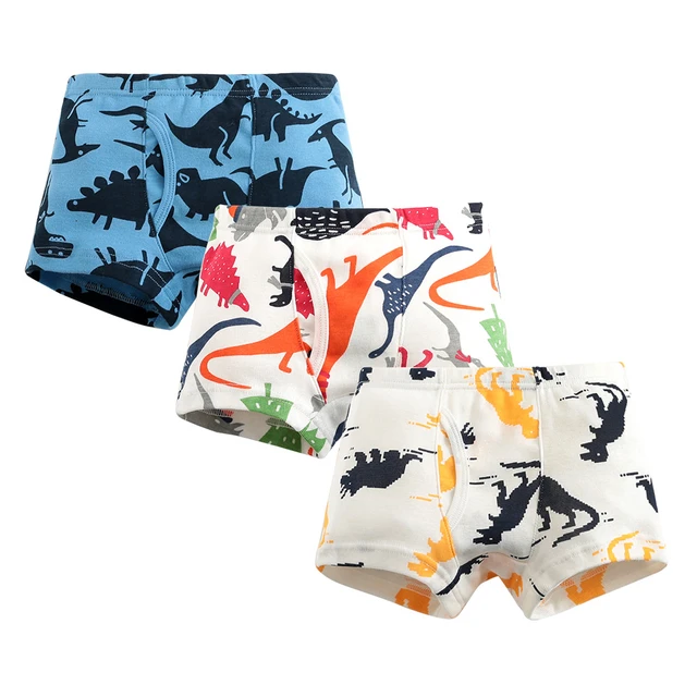 Cheap 3 Piece Kids Boys Underwear Cartoon Children Shorts Panties