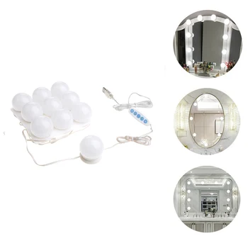 

10 Pcs LED Vanity Mirror Lights Kit With Dimmable Light Bulb Lighting Fixture Strip For Makeup Durable