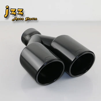 

JZZ universal 1set dual exhaust pipe muffler tip car nozzles quiet silencer tail for auto smoking pipe sound bomb tube scarf