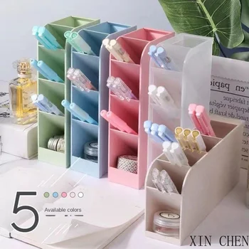 

Nordic simple transparent pen holder multi-grid diagonal pen holder student desktop storage rack environmentally friendlyplastic