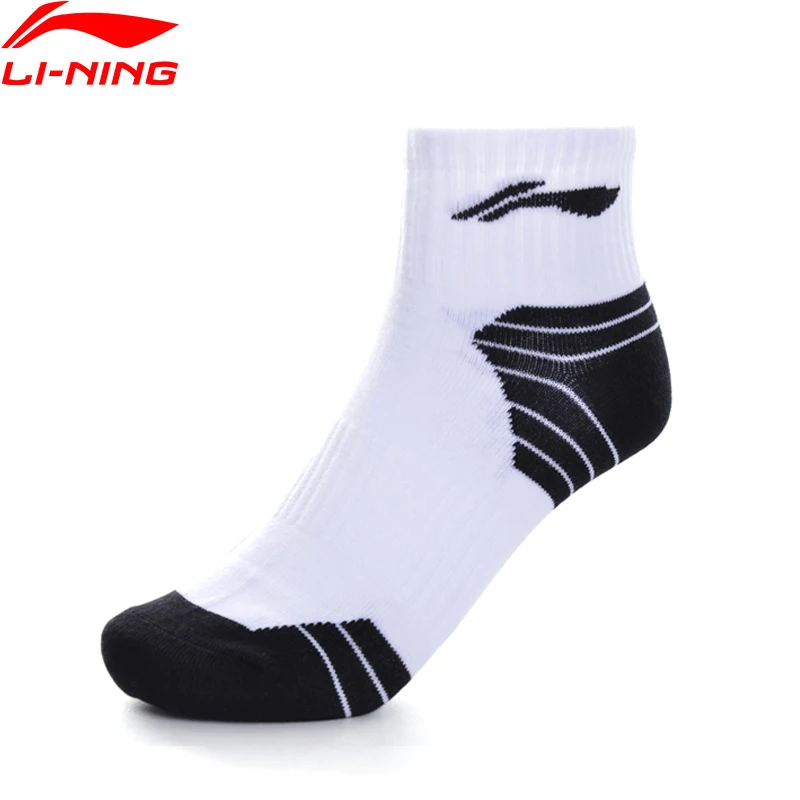 

Li-Ning Men Badminton Series Socks Cushion 77.3% Cotton 20.2% Polyester 2.5% Spandex LiNing Sports Socks AWSP187 NWM458