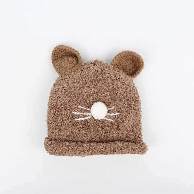 new fashion winter Cute Toddler Kids Girl Boy Baby Infant Winter Warm Crochet Knit Hat Beanie Cap Cat Kid Cap