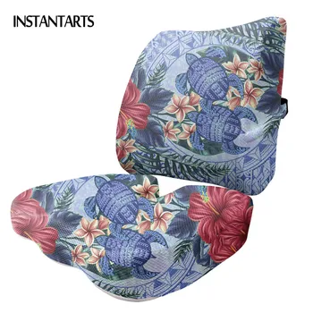 

INSTANTARTS Fashion Sea Turtles Printed Stability Seat Cushion for Leaning Comfortable Car Seat Booster Cushion Soft Protector