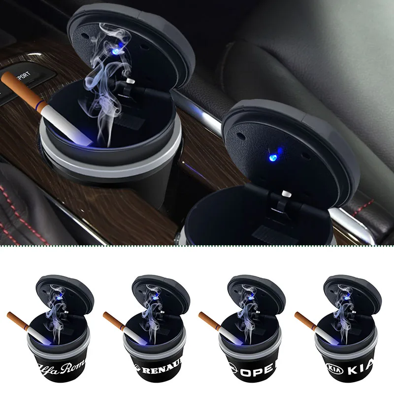 

Car LED Ashtray Garbage Coin Storage Cup Container Cigar Ash Tray for Audi A7 RS TT TTS A4 B8 A3 8P B6 A6 B7 8V Q5 Q7 C5 A5 B5