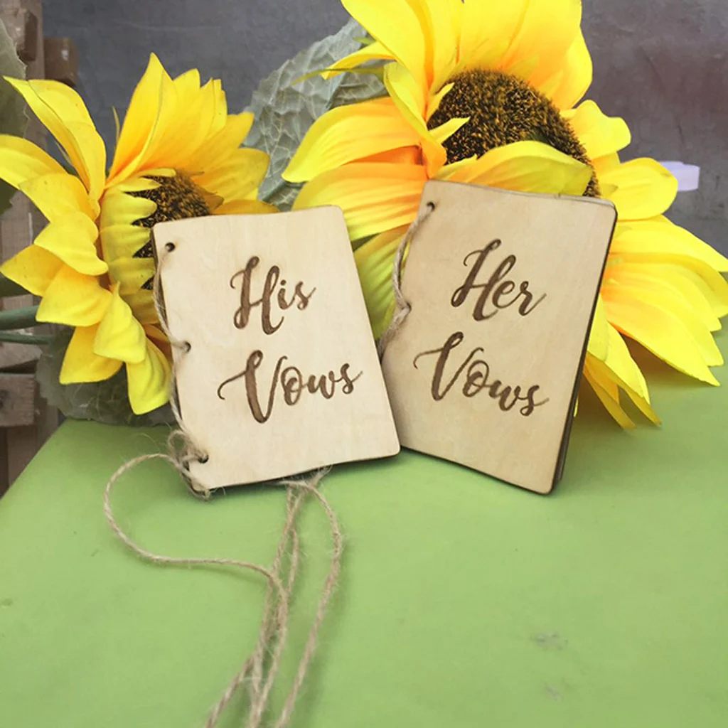 Rustic His Vows Her Vows Booklets Wedding Party Supplier Memorial Keepsake