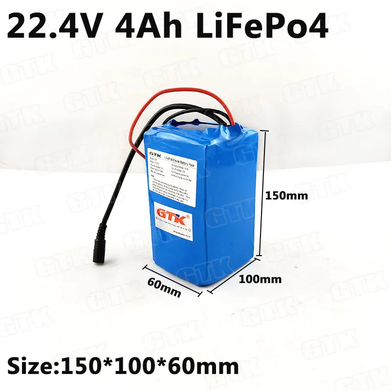 GTK 22,4 V 4Ah 8Ah lifepo4 аккумулятор с 7S BMS для электровелосипеда скейтборда резервного питания+ 1A зарядное устройство