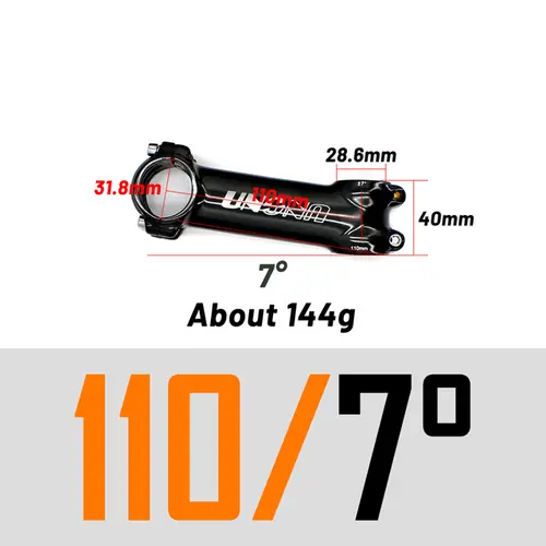 UNO Black Stem Bike Ultralight 7 17 35 Degree MTB Road Stem Fork 28.6 31.8mm 60/70/80/90/100/110/120/130mm Bicycle King Kalloy - Image 12