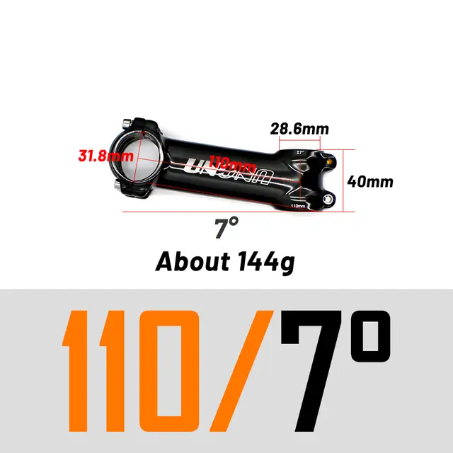 UNO Black Stem Bike Ultralight 7 17 35 Degree MTB Road Stem Fork 28.6 31.8mm 60/70/80/90/100/110/120/130mm Bicycle King Kalloy - Image 12