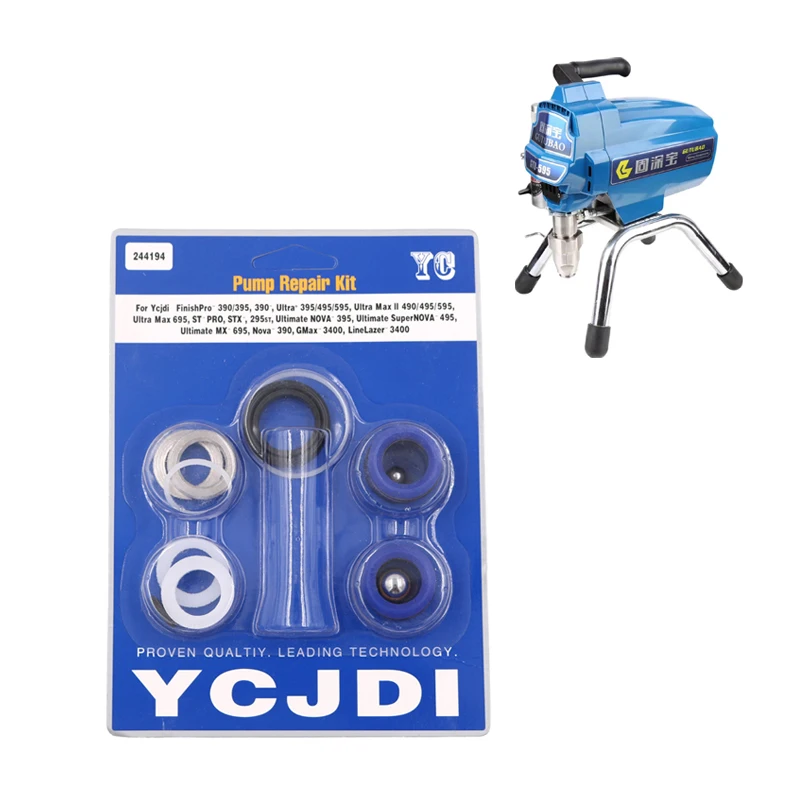 Aftermarket Pump Repair Packing Kit 244194 For Graco Sprayer Spay Gun 390 395 490 495 595 | Инструменты