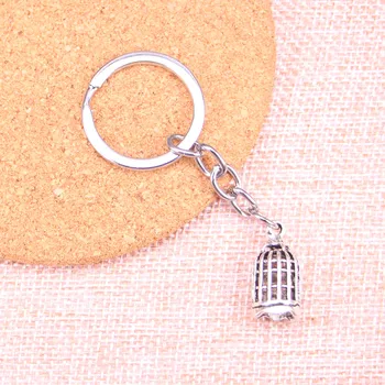 

20pcs birdcage bird Keychain 22*11mm Pendants Car Key Chain Ring Holder Keyring Souvenir Jewelry Gift