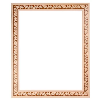 

Frame for mirrors and paintings, wood, 40x50x5.0 cm, Linden, "petal", Hot stamping