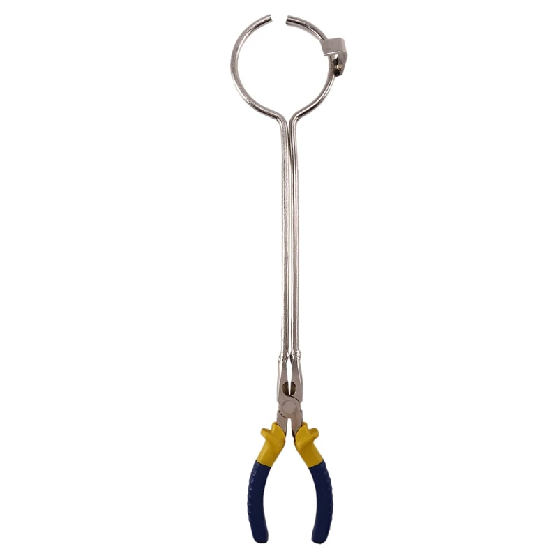 

40cm Stainless Steel Crucible Tong Clamp Graphite Melting Furnace Pliers Tool Anti-Corrosion Anti-Rust Anti-Slip Jaw Design