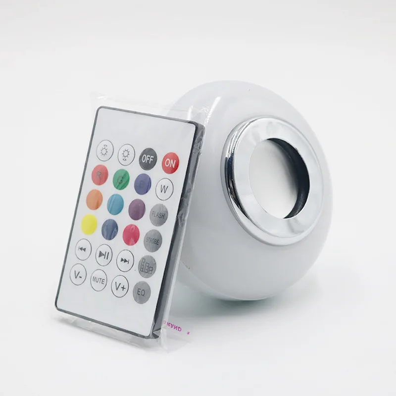 

LED Colorful Bluetooth Bulb Wireless Remote Control Bluetooth RGB Color Changing Music Sound Lights Bulb