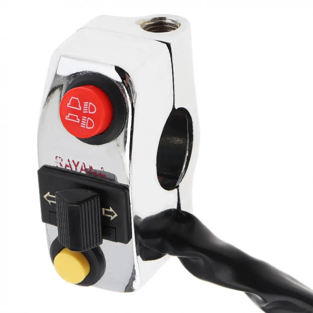 

7/8'' 22MM Durable Motorcycle Handlebar Control Switch Three-function Push Button Switch Start Switch for ATV / Suzuki /Yamaha