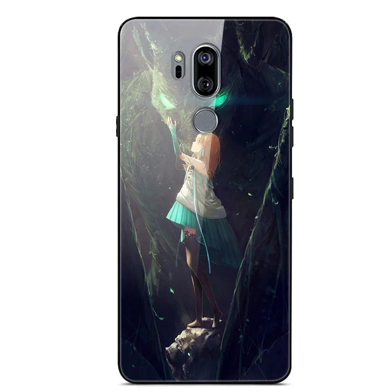 12 Для LG G7 чехол thinq жесткий стеклянный чехол для телефона чехол для Funda LG G7 LGG7 Чехол Мягкий ТПУ бампер закаленное для LG G 7 G710 6,1'' - Цвет: 12