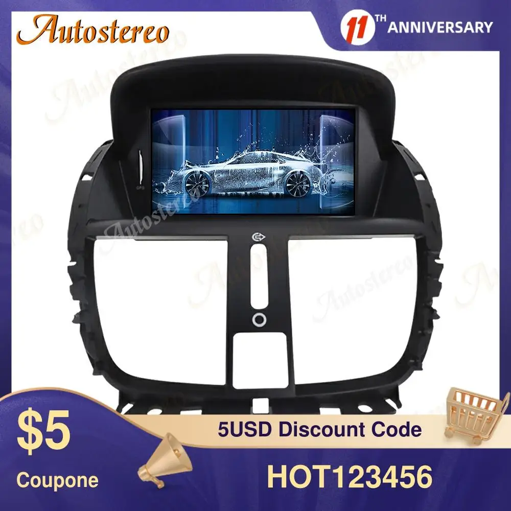 Android 10 0 4 Гб + 64 Авто Стерео Автомобильный GPS навигатор для Peugeot 207 2007-2014 головное