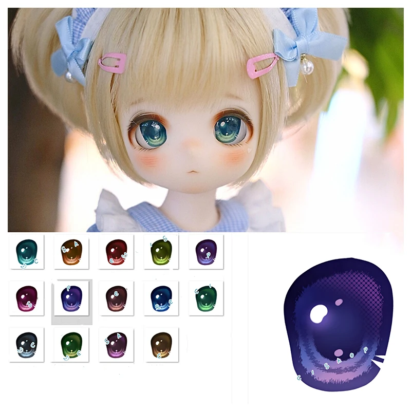 10mm-16mm-20mm-24mm BJD doll cartoon eyes for 1/12 1/8 1/6 1/4 1/3 BJD SD doll accessories acrylic eyes